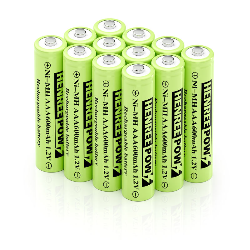 Henreepow 1.2V 600mAh aa ni-mh şarj edilebilir piller