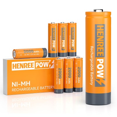 Henreepow AA 2000mAh 1.2V Yüksek Kapasiteli Ni-Mh Şarj Edilebilir Pil