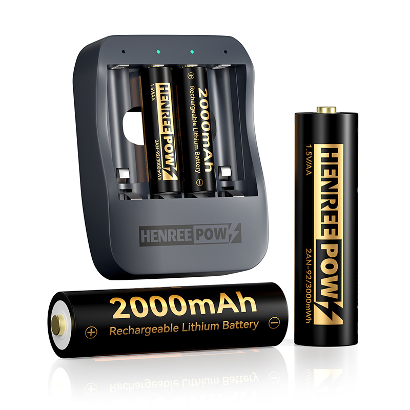 Henreepow AA 2000mAh 1.5V yüksek kapasiteli lityum piller