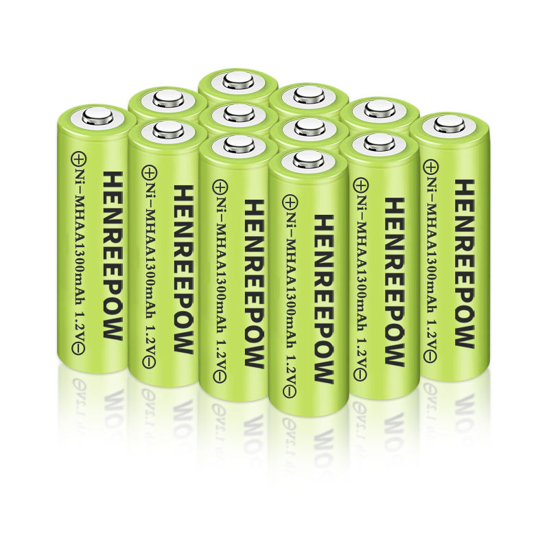 Henreepow 1.2V 1300mAh aa ni-mh şarj edilebilir piller