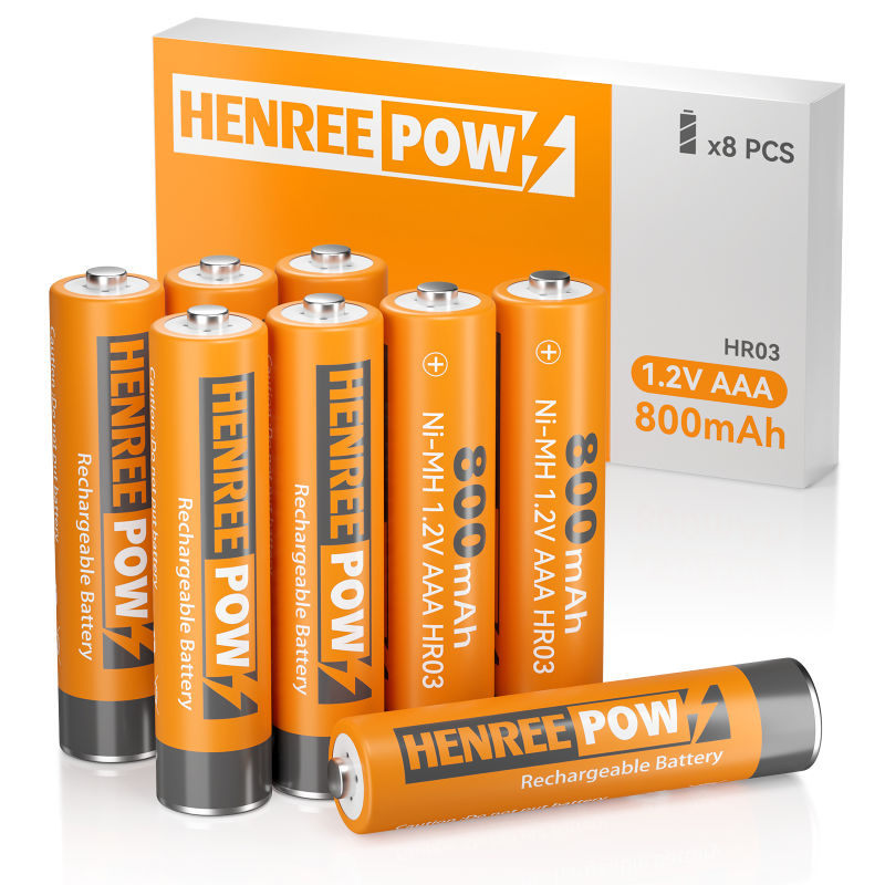 Henreepow AAA 800mAh 1.2V Yüksek Kapasiteli Ni-Mh şarj edilebilir pil