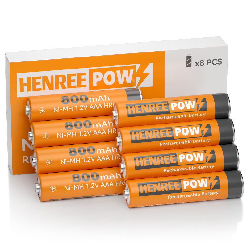 Henreepow AAA 800mAh 1.2V Yüksek Kapasiteli Ni-Mh şarj edilebilir pil